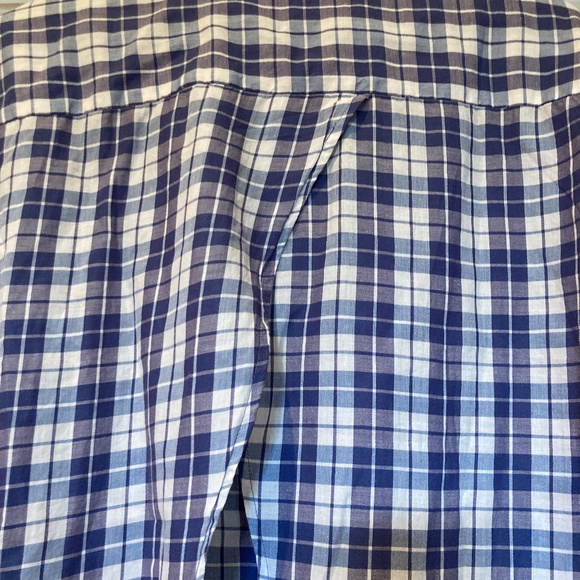 NWOT Madewell Central Plaid Button Down with Back Split Size Small Blue & White - Picture 4 of 8